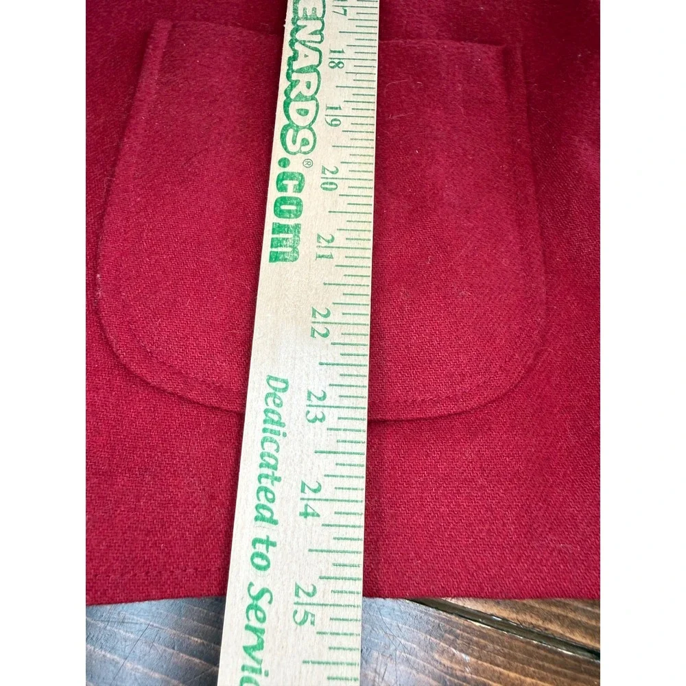 Vintage Russ Togs Red Skirt Suit Blazer Midi Pencil Skirt 2 Piece Set Womens